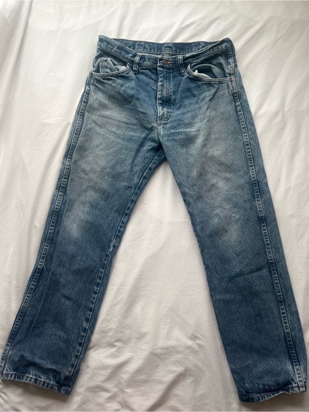 Vintage Rustler Straight Leg Jeans Mens Medium Wash Denim Western W32 L29